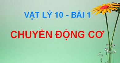 Chuyển động Cơ, Chất điểm và Cách xác định vị trí vật trong không gian - Vật lý 10 bài 1